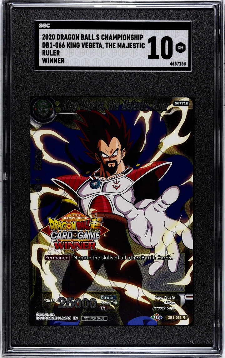 DragonBall Super - King Vegeta, The Majestic Ruler - Winner stamped - SGC 10 #1