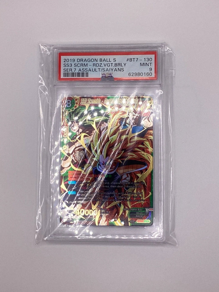 DragonBall - SS3 Scramble Raditz, Vegeta & Broly - BT7-130 - SCR - PSA 9 #2 🔥🔥