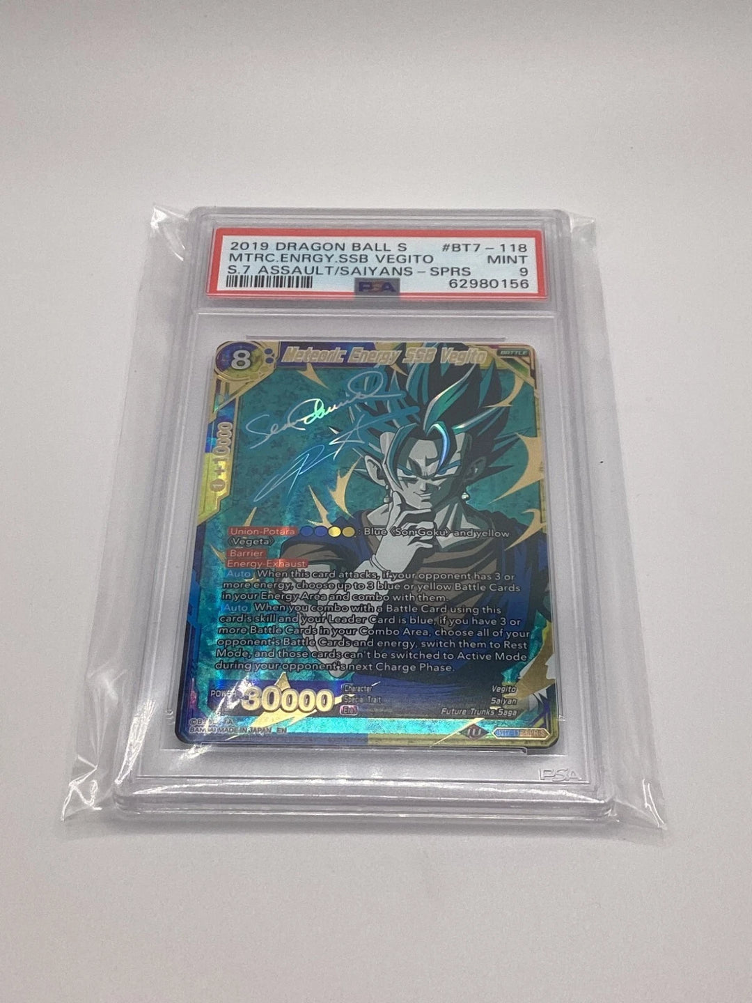 DragonBall - Meteoric Energy, SSB Vegito - BT7-118 - SPR-Signature - PSA 9 #2 🔥