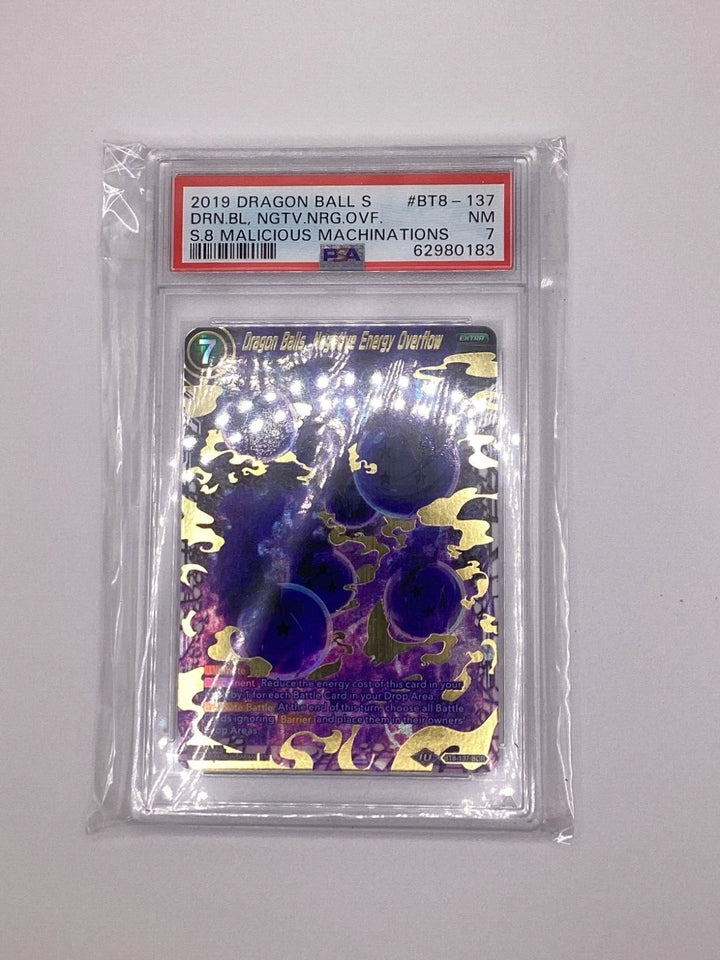 Dragon Ball - Dragon Balls, Negative Energy Overflow - BT8-137 - SCR - PSA 7 🔥