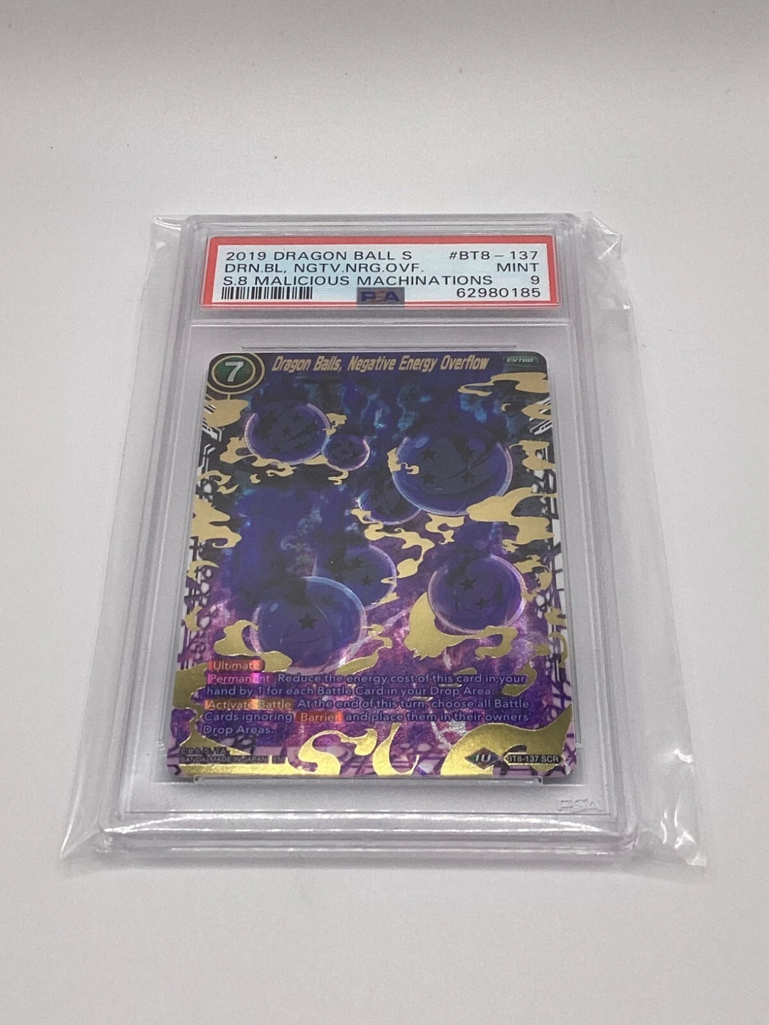 DragonBall - Dragon Balls, Negative Energy Overflow - BT8-137 - SCR - PSA 9 #4🔥