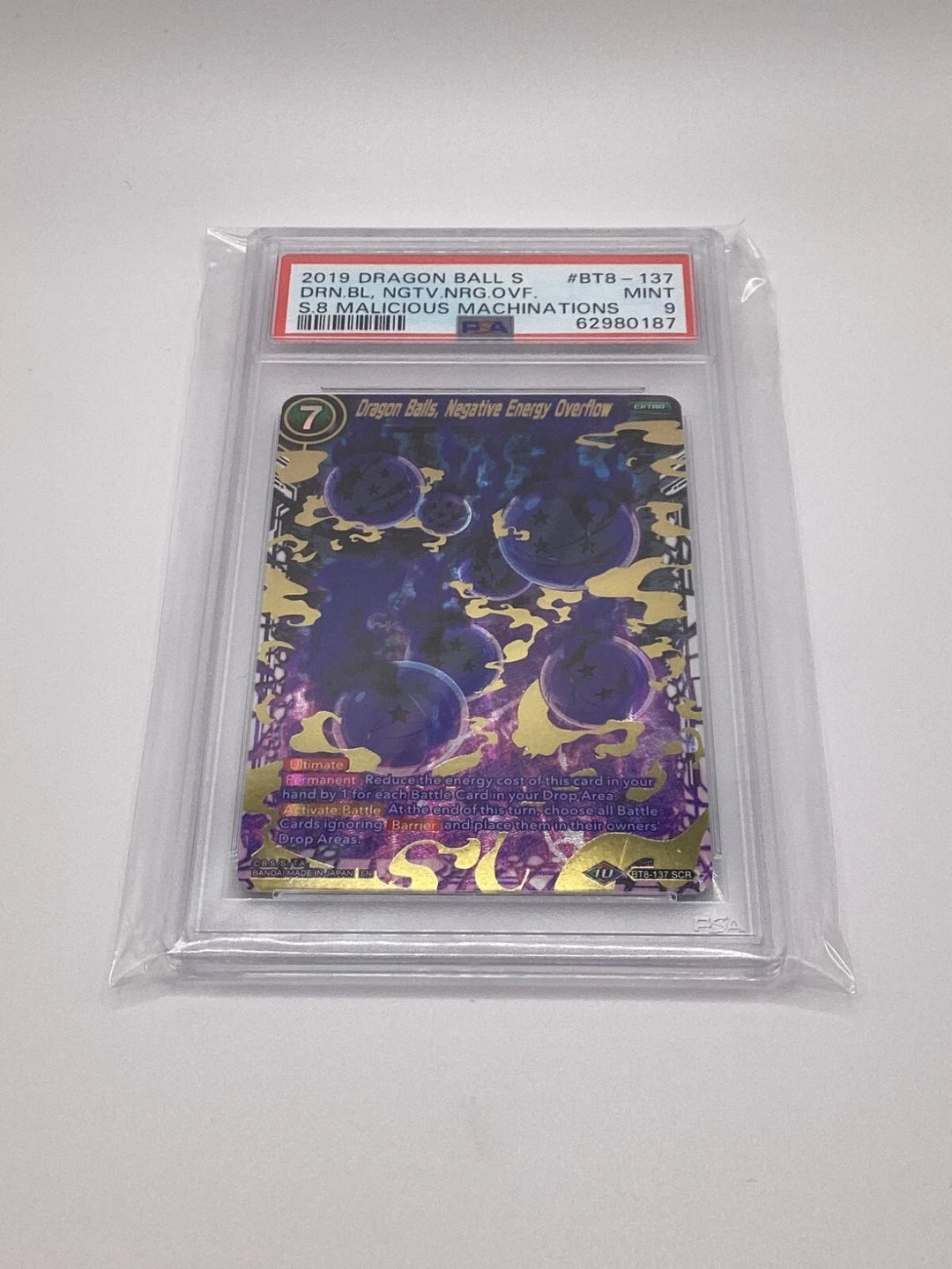 DragonBall - Dragon Balls, Negative Energy Overflow - BT8-137 - SCR - PSA 9 #2🔥